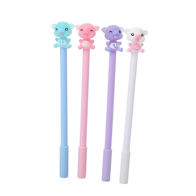 

20 Pcs Cute Pig Pen Creative Learning Stationery Student Water Pens Cartoon Office Supplies Pen Wholesale