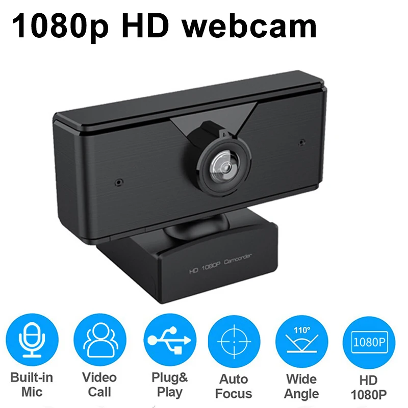 

Новая HD 1080P Веб-камера с бесплатным Приводом USB Встроенный микрофон с шумоподавлением видеовызование Жилая потоковая камера для ПК DOM668