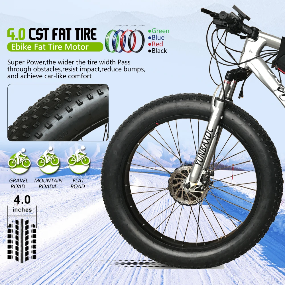 

72V 3000W Electric Fat Bike Conversion Kit Brushless Rear Rotate Hub Motor Wheel 20 26in 4.0 Tyre Snow Beach Bike Conversion Kit