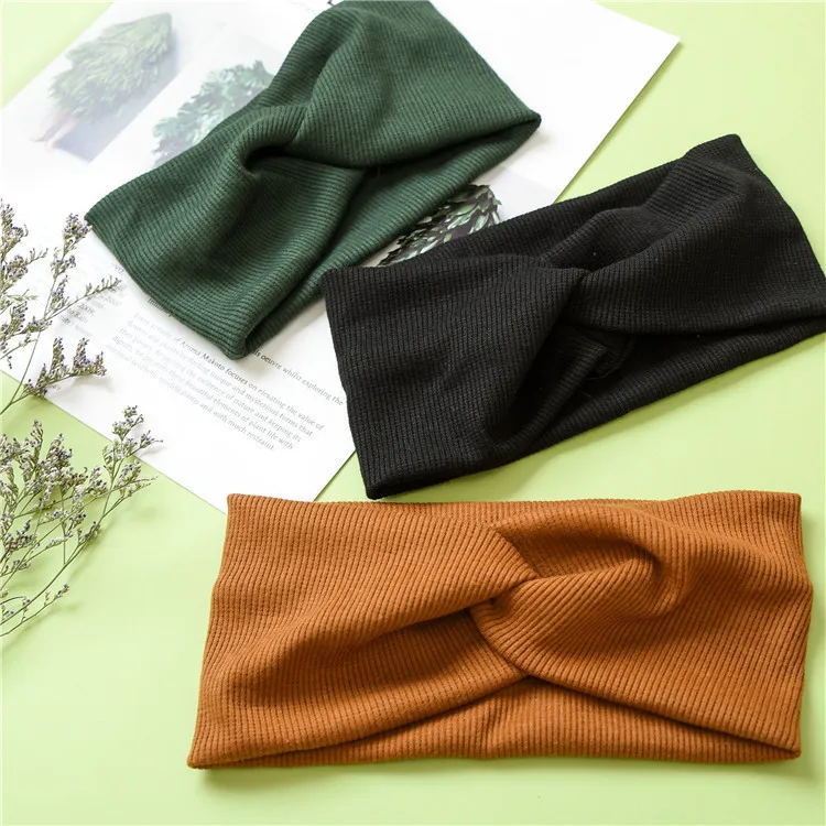 

Women Winter Headband Active Cross Elastic Hair Bands Girls Knitted Hairband Hair Accessories Twisted Head Band Head Wrap