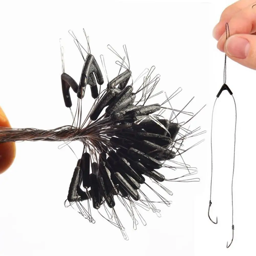 NEW 50 bundles of strand splitter, fishing line component splitter, fishing fork, gadgets hook double K2Y7