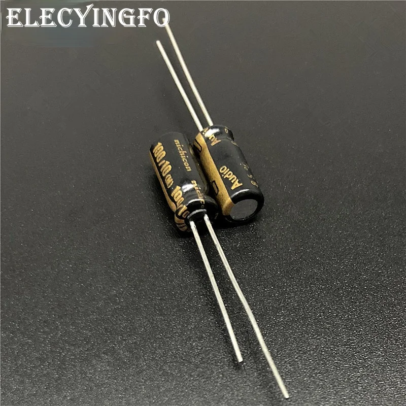 

10 шт/50 шт 100 мкФ 10V100uf NICHICON Audio 5x11 мм 10V100uF Hi-Fi аудио конденсатор с алюминиевой крышкой