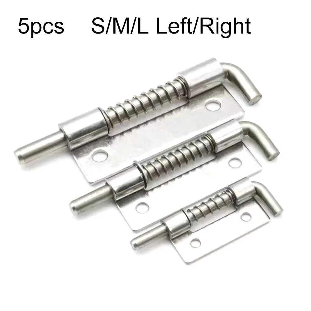 

5pcs Spring Loaded Latches Security Barrel Bolt Latch Tone Door Cabinet Hinges