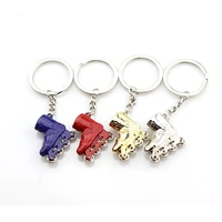 creative skate shoes keychain fashion skate key chain key ring student gift roller shoes bag pendant accessories