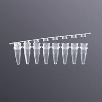 PCR Strip Tubes 0.2ml PCR -8 Centrifuge Tube 0.1ml Ultra-thin Wall DNase-/RNase-free Nonpyrogenic Noncytotoxic 125 Strips
