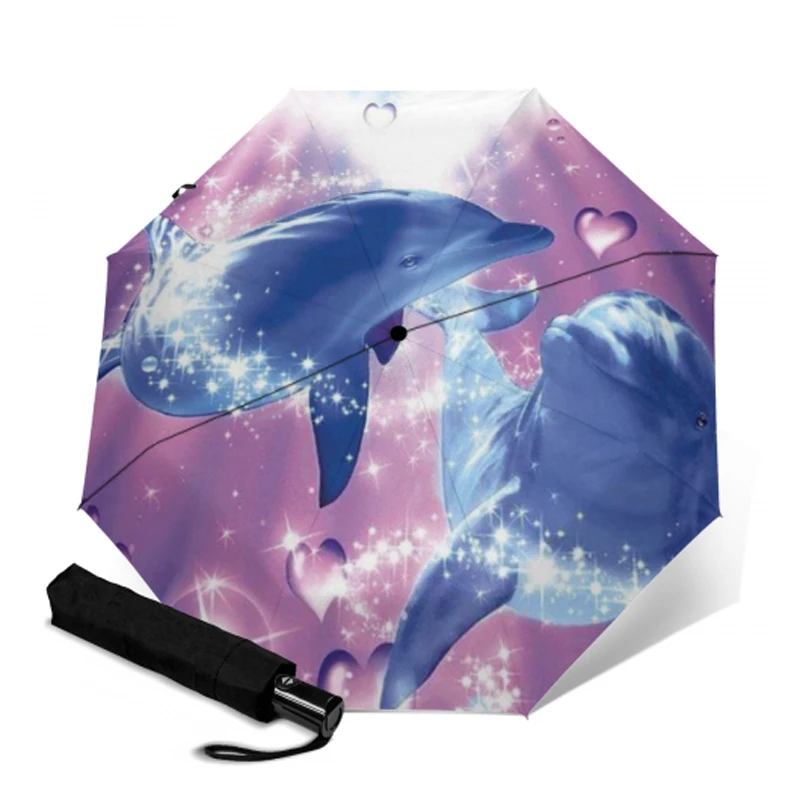 Зонт с УФ защитой и принтом в виде дельфина|Зонтики| |