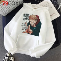 new japanese anime hoodies jujutsu kaisen graphic hoodie winter warm cartoon streetwear harajuku yuji itadori sweatshirts male