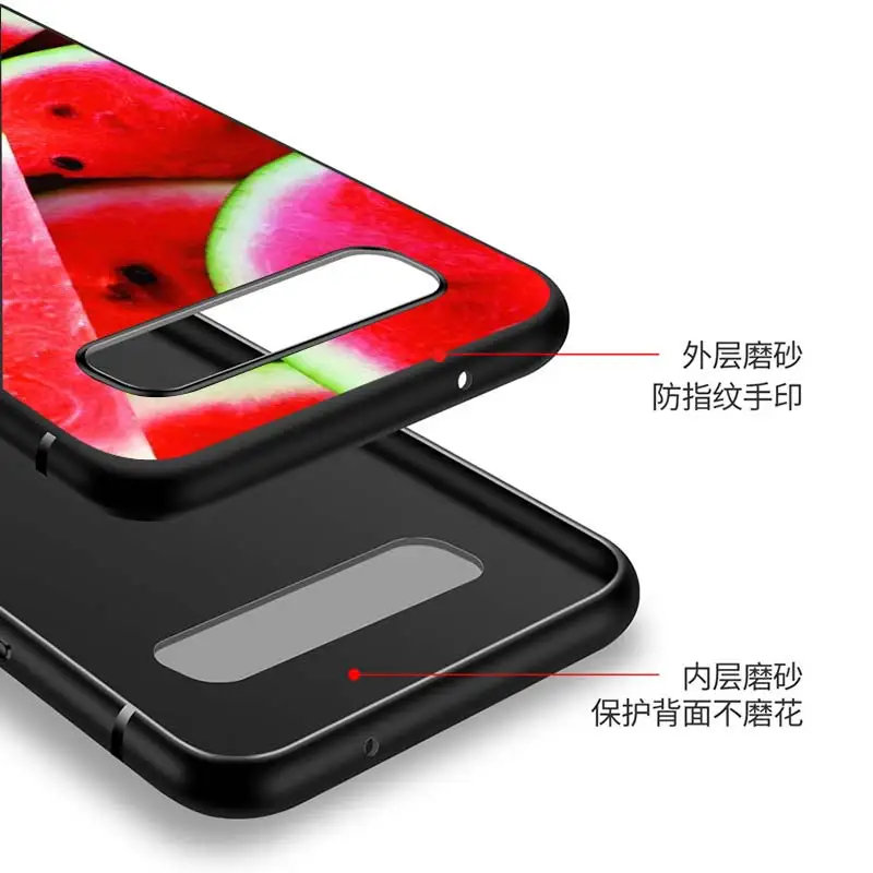 

Watermelon Sweet Fruit for Samsung Galaxy Note 20 S20 FE Lite Ultra 10 9 8 Pro S10E S10 5G S9 S8 S7 S6 Plus Black Phone Case