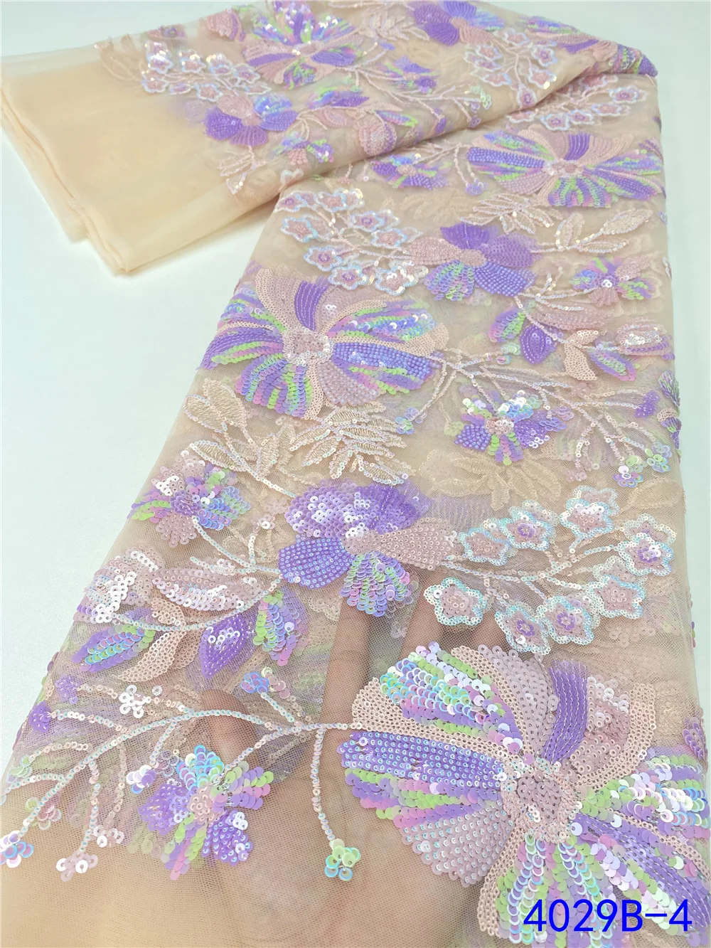 

XIYA 2021 блестки тюль кружева ткань сетки сиреневого цвета в африканском стиле вышивка последовательность в нигерийском стиле французский ве...