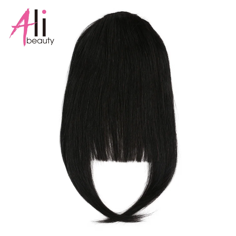 Ali-beauty, человеческие волосы, челка, бахрома, заколки в машинном изготовлении, волосы remy для наращивания, 10 цветов