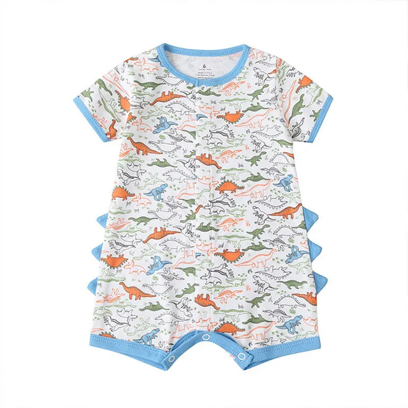 Детский хлопковый комбинезон с коротким рукавом на возраст 0 18 месяцев|Ромперы| |