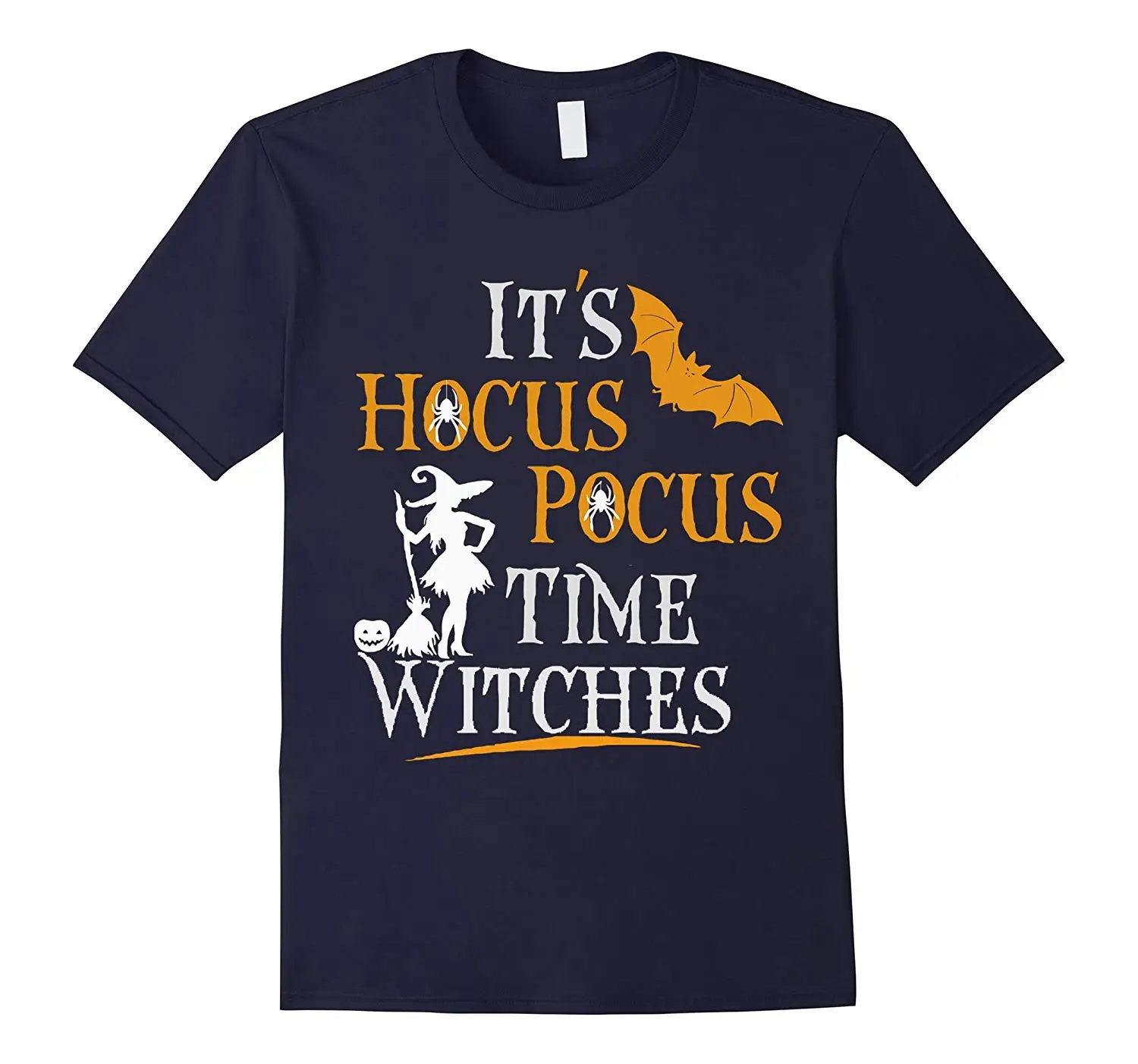 

It's Hocus Pocus Time Witches. Funny Halloween Gift T-Shirt. Cotton Short Sleeve O-Neck Men's T Shirt New S-3XL