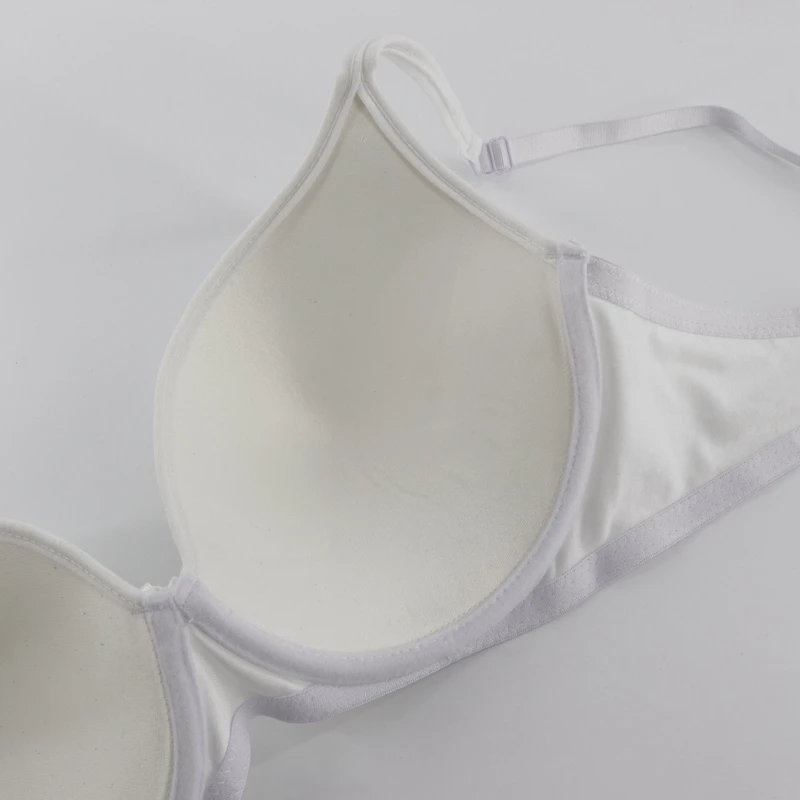 Женский бюстгальтер на бретельках PariFairy хлопковый однотонный тонких с пуш-ап 3