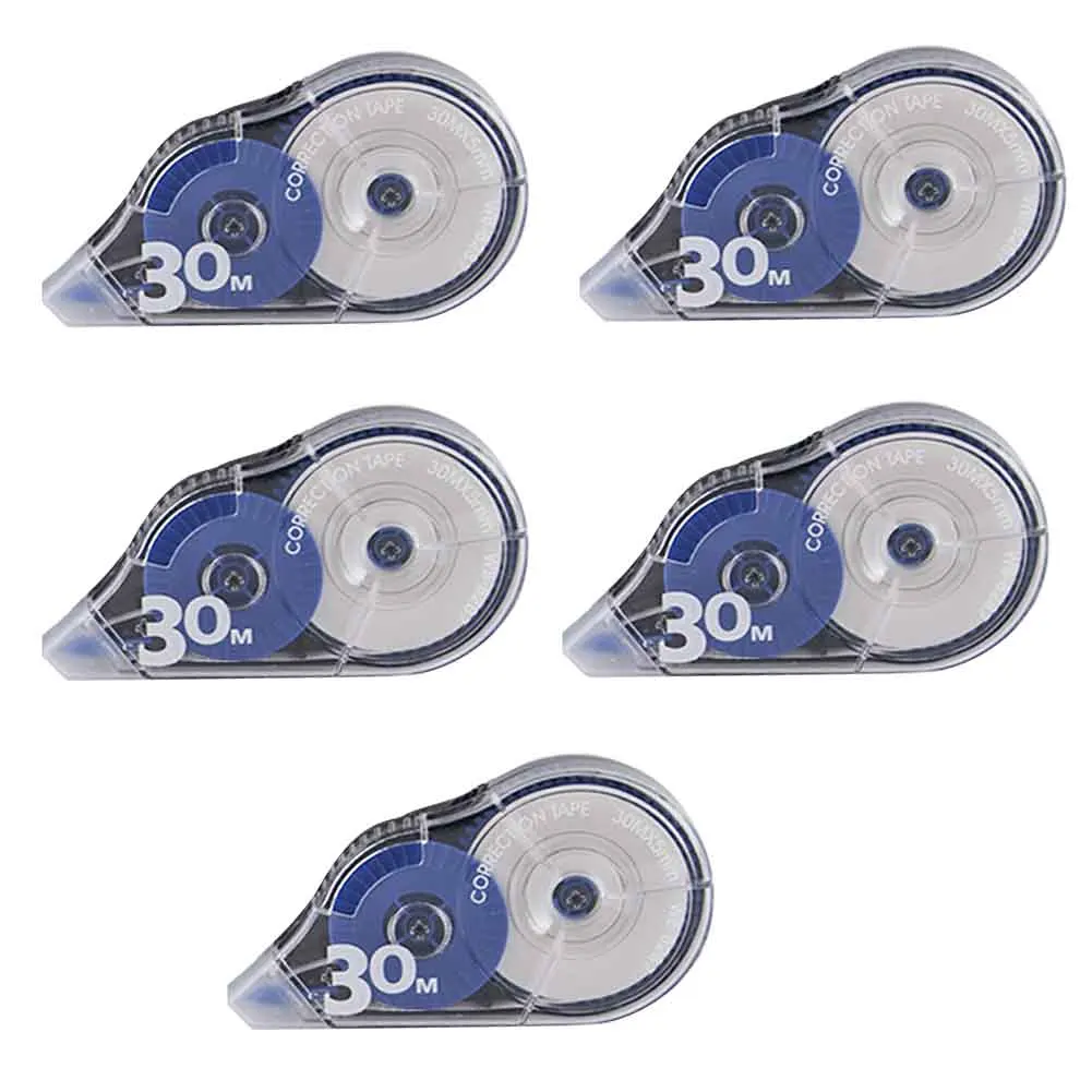 

5pcs 30m Writing Correction Tape Mini Kids Gift School Office Error Corrector Stationery Journal Safe Student Supplies Pocket