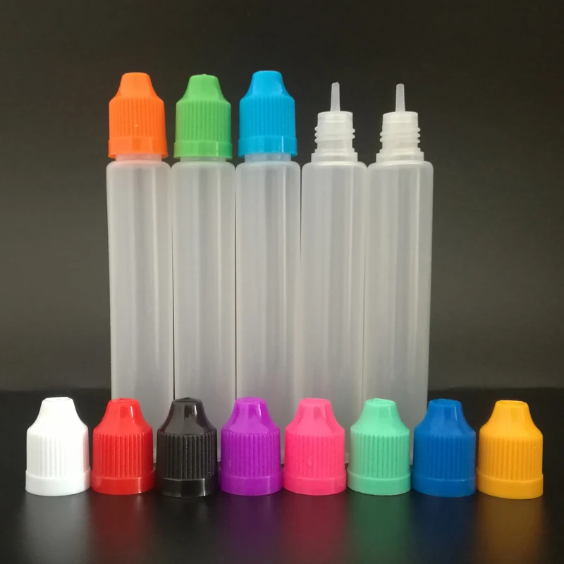 100 шт 30 мл/60 мл LDPE пластик Сжимаемый Тип ручки капельница бутылка E Liquid чернила