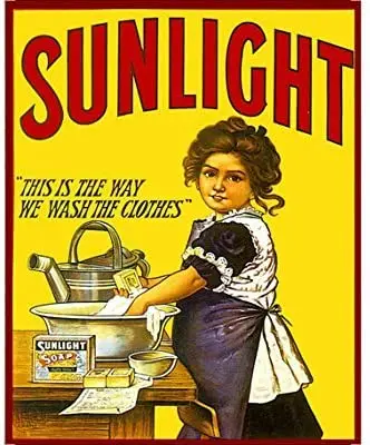 

Destiny'S Stylish Vintage Sunlight Soap Vintage Advertising Metal TIN Sign Wall Plaque 8" X 12" inch