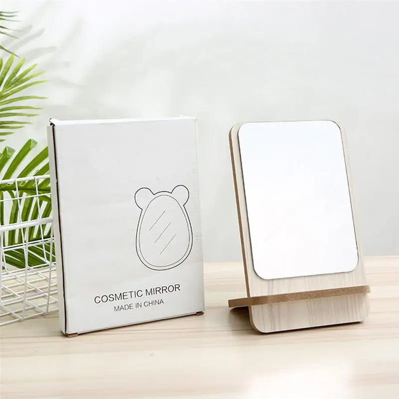 1pc Makeup Mirror Cosmetic Tabletop Clear With Phone Holder Stand For Bedroom Home | Дом и сад