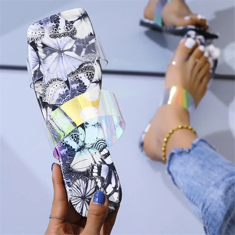 

Large size women's slippers summer new casual fashion slides womens shoes flat platform slippers breathable women beach shoes
