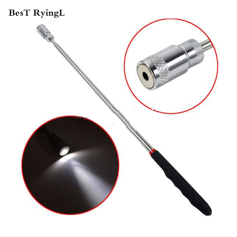 Мини светодиодный инструмент для захвата телескопический магнитный сбора гаек и