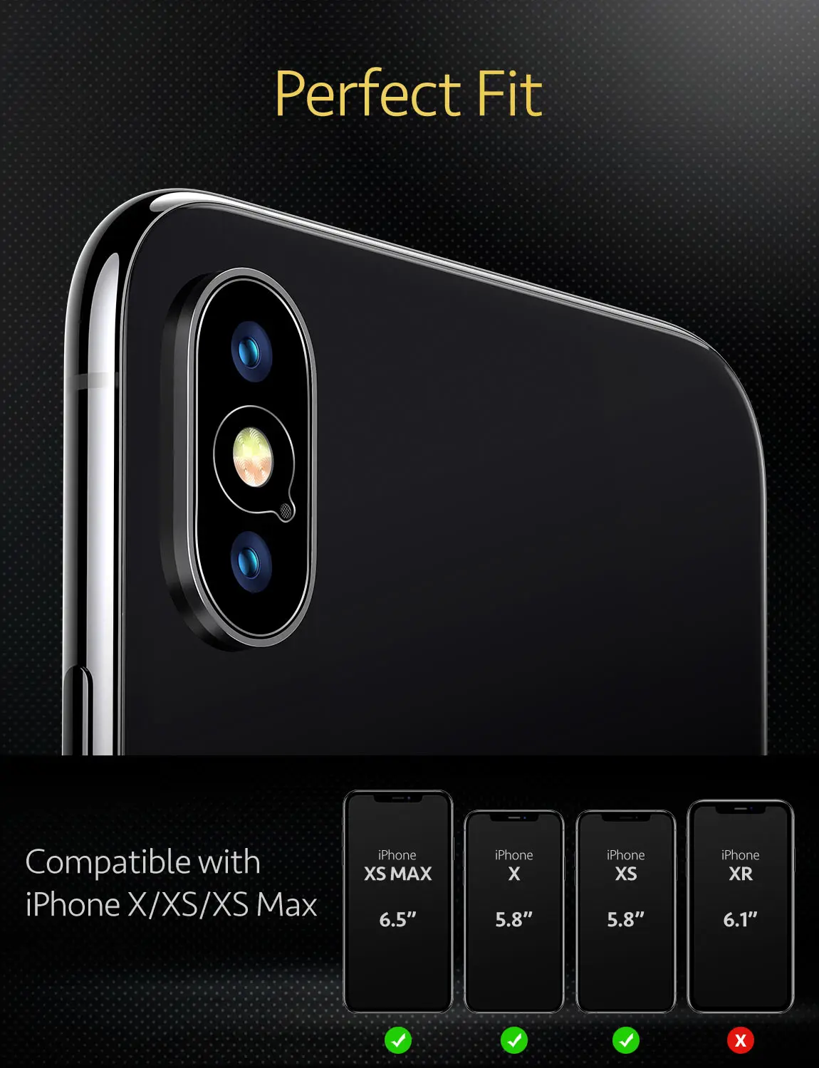 ESR 2 шт./лот объектив камеры закаленное стекло протектор экрана для iPhone X Xs Max полное покрытие прозрачная задняя камера Len защитная пленка