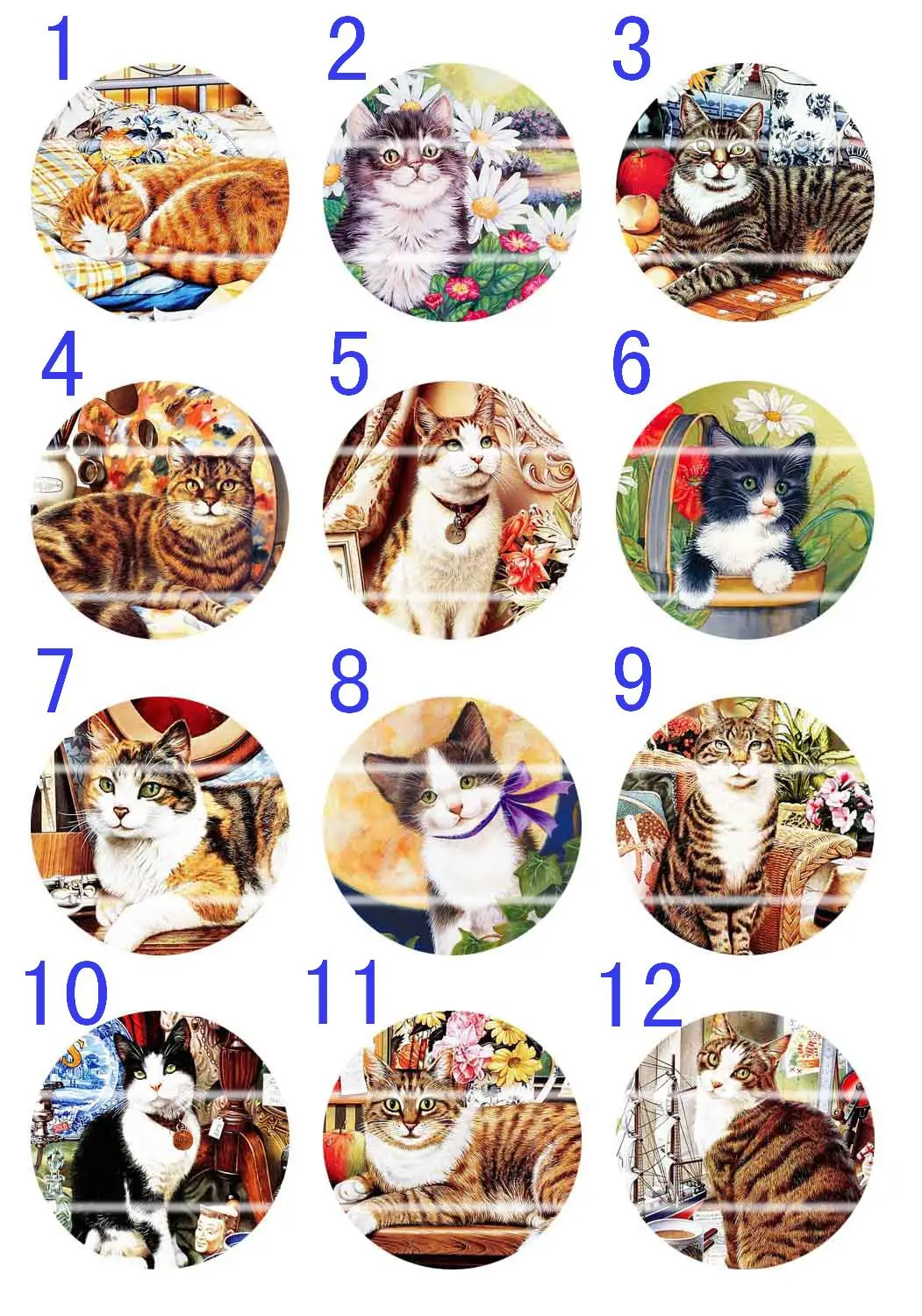 Ручная работа 10 мм ~ 30 красочное изображение искусственное ожерелье украшение и