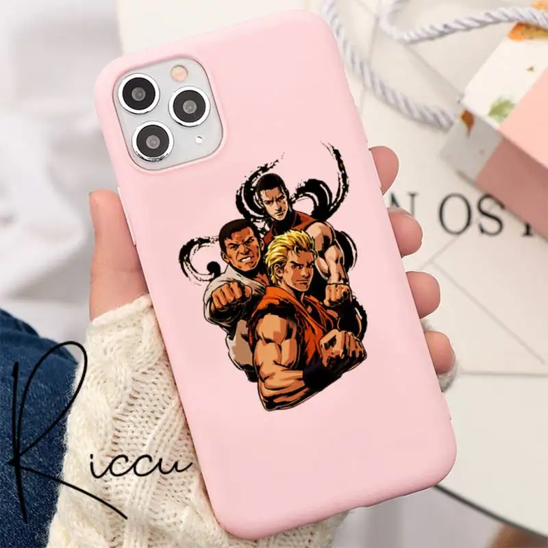 

Chenel King of Fighters Phone Case for iPhone 8 7 6 6S Plus X 5S SE 2020 XR 11 12 Pro mini pro XS MAX Matte Candy Pink Silicone