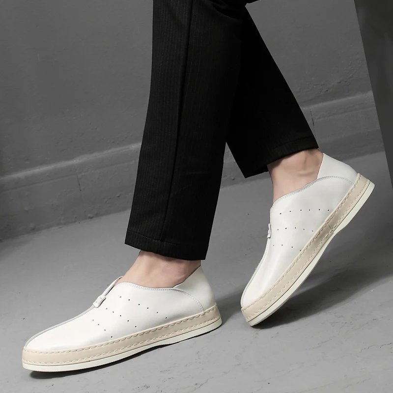 

Casual Leather Man Shoe Zapatos De Hombre Casual Men Shoes Leather Mens Causal Flat Boots Spring Fashion Leisure Breathable For