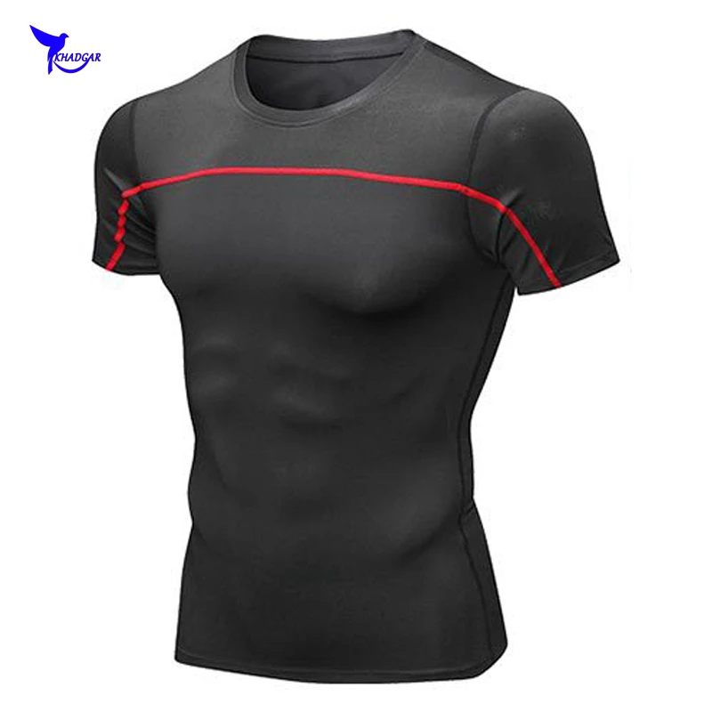 

Quick Dry Rashguard Compression Fitness T-shirt Night Run Printed Crossfit Gym Shirts Men Jersey Running Tops Sportswear Clothes