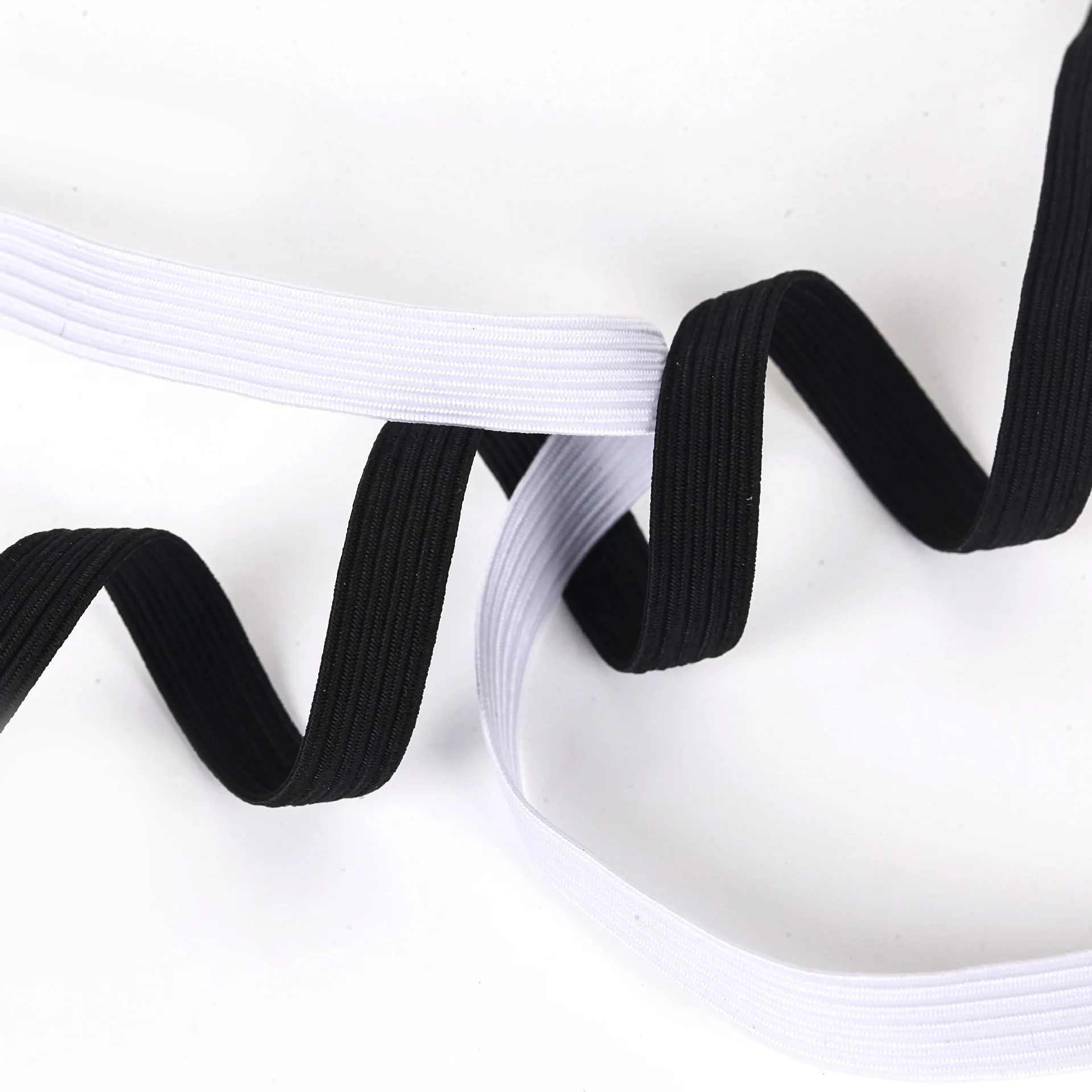 90 ярдов 6 мм высокое Эластичная лента резинкой черно-белое ухо веревочная петля