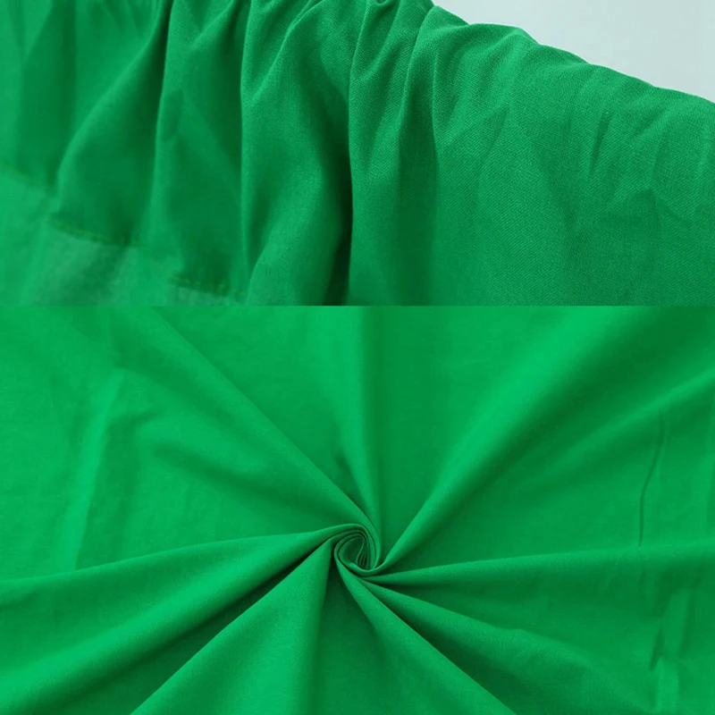 

2 Pcs Screen Photography Backdrop Solid Color Cloth Studio Photography Background Black & Green