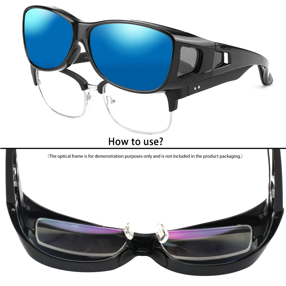 OUTSUN Brand OVER-FIT Polarized Sunglasses Men Women Outdoor Sports Glasses UV400 Fishing Sunglasses Prescription Glasses OS098
