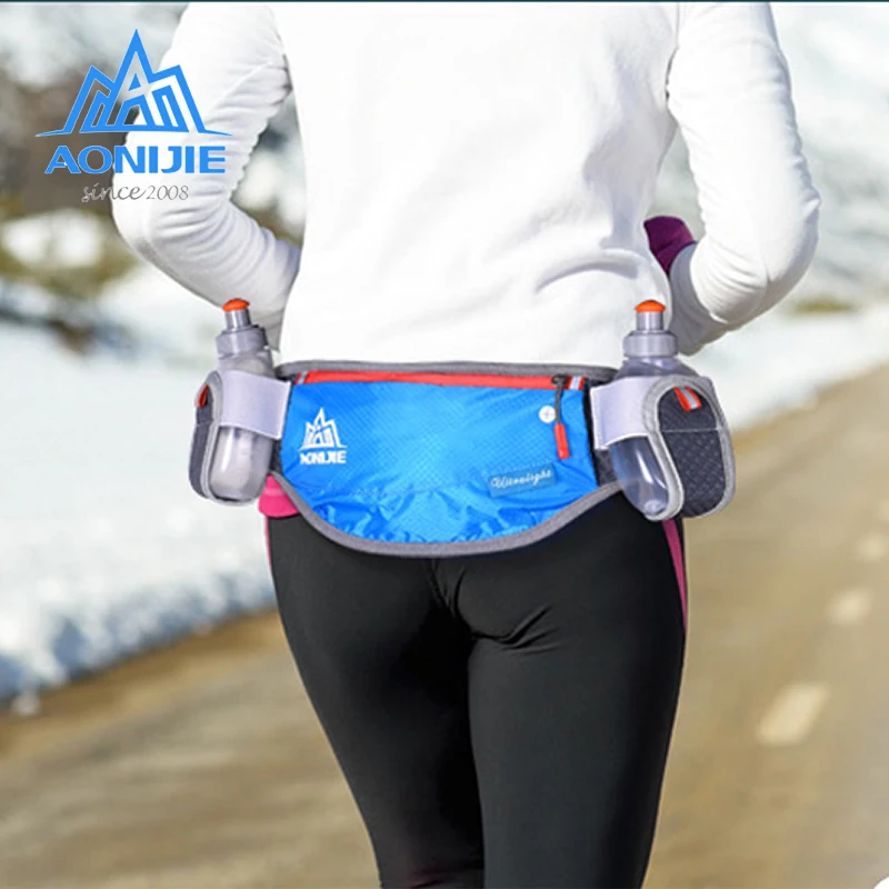 AONIJIE Running Hydration Belt Waist Bag Men Women Marathon Jogging Phone Pouch Fanny Pack with 170ml Water Bottles | Спорт и