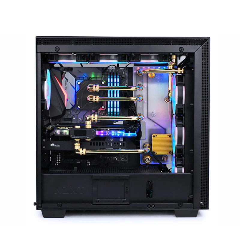 Bykski DIstro пластина для NZXT H700I игровой чехол прозрачный RGB резервуар светильник с
