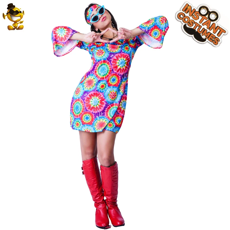 Женский костюм для Хэллоуина в стиле хиппи |