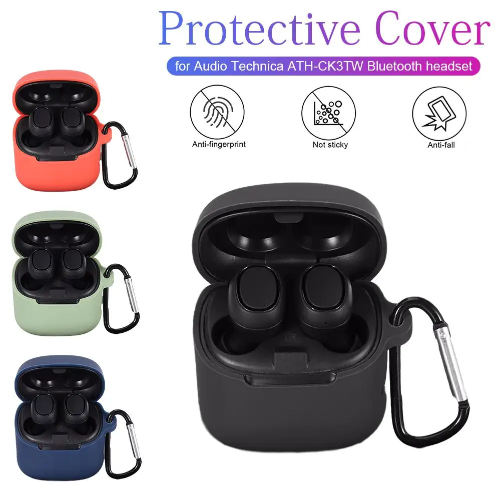 

Wireless TWS Earphone Anti-fall Protective Case Portable Silicone Carrying Case Headset Accessory For Audio Technica ATH-CK3TW
