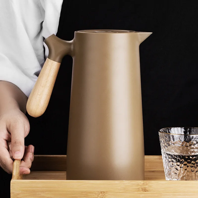 Стеклянный чайник большой емкости с крышкой для сохранения тепла двойными