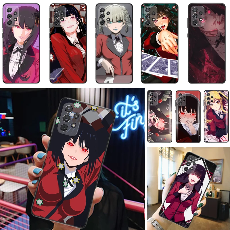 

Anime Kakegurui Jabami Yumeko Saotome Meari Painting Phone Case For Samsung Galaxy A52 4G 5G A72 Carcasa Coque Funda Cases