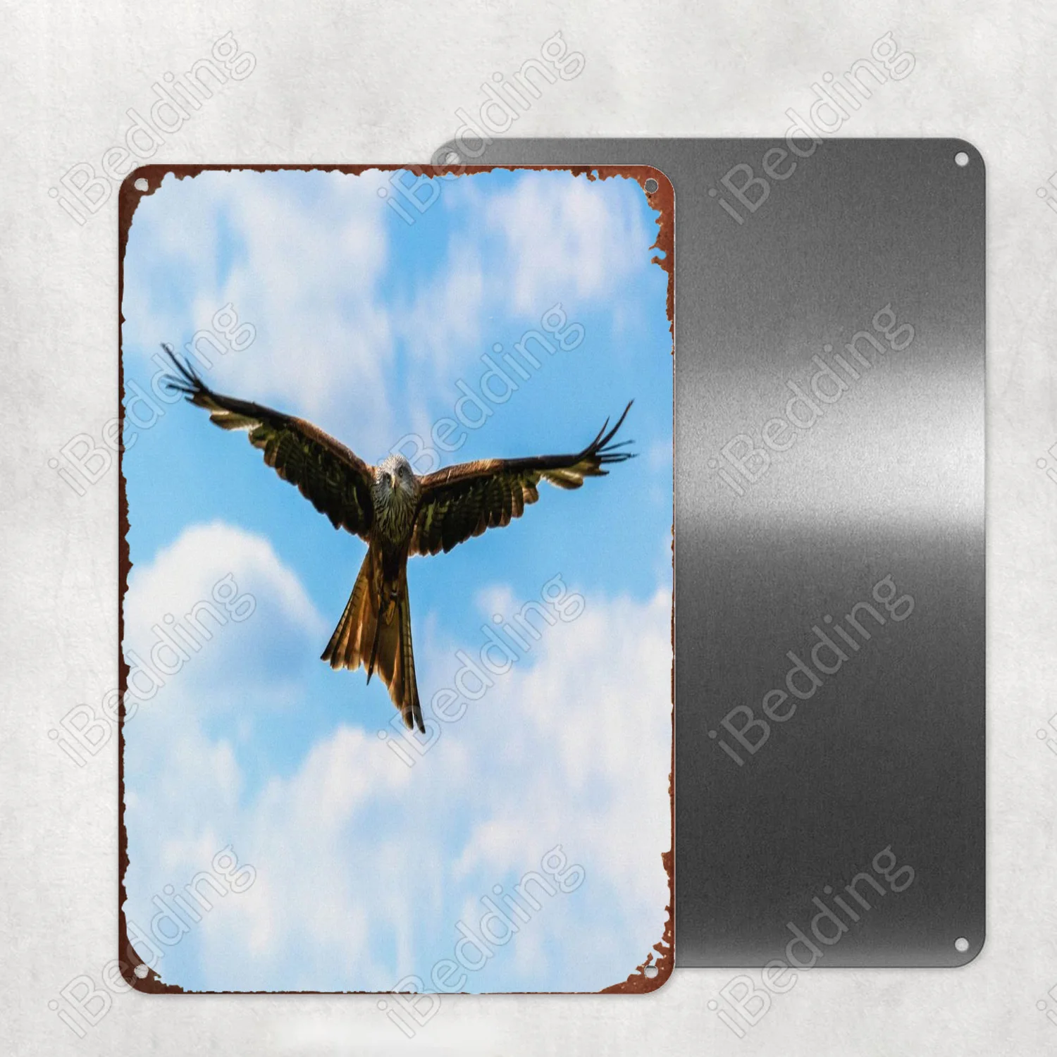 

Декоративная металлическая панель с птицами, 20x30 см