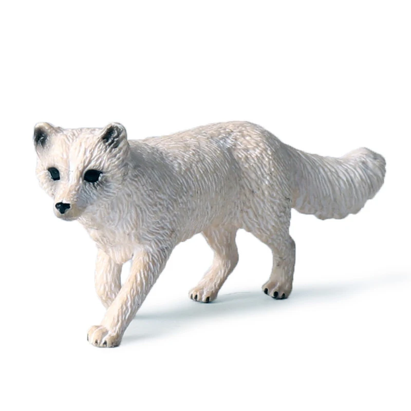 Имитация милых животных из Arctic Fox миниатюрная фигурка модель диких бонсай сад