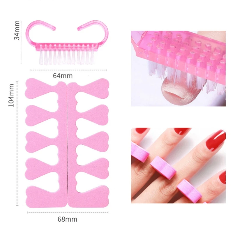 

1Set Nail Art Files Buffer Sanding Kit Cuticle Pusher Cutter Dead Skin Remover
