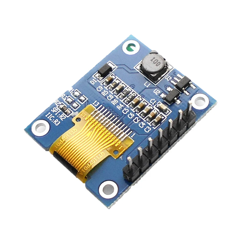 Модуль SPI / I2C 0 96 дюйма белый OLED-дисплей 7-контактный 64*128 OLED-экран SH1107 с платой QT1107P01A