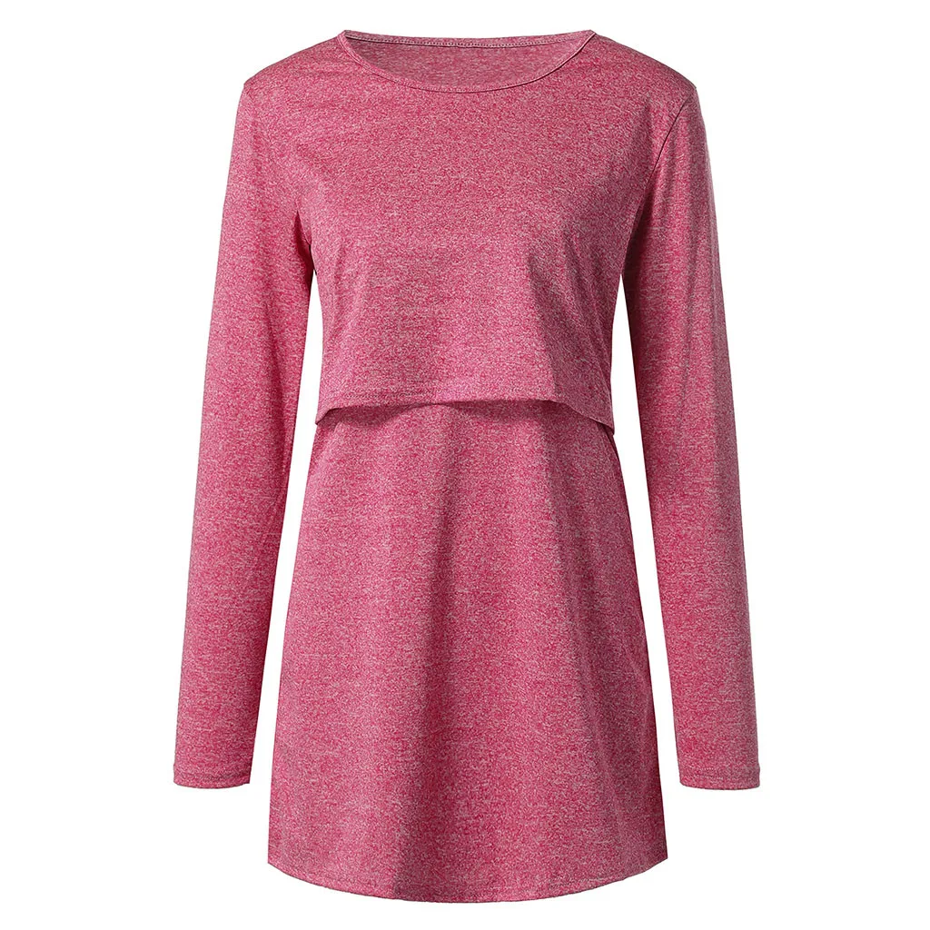 Женская одежда для кормящих мам с длинными рукавами повседневный Топ грудного