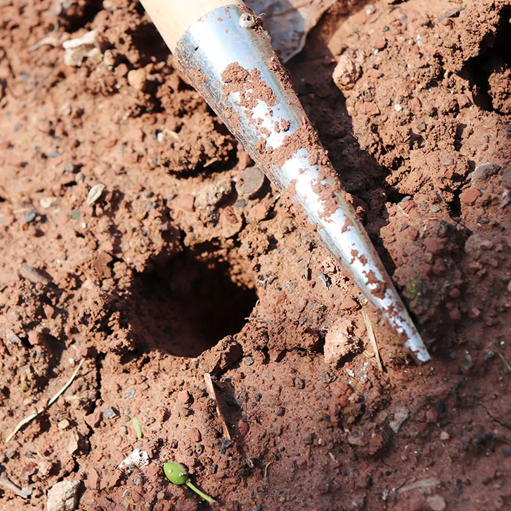 

Dibber for Planting Seeds Long Handle Hand Held Bulb Planter Tool for Planting Seeds Seedling Gardening Puncher Supplies