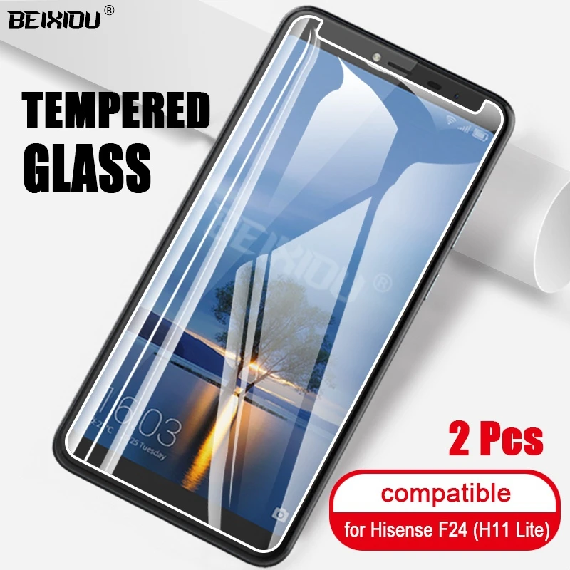 2 шт Полное закаленное стекло для Hisense F24 (H11 Lite) защита экрана защитная пленка| |