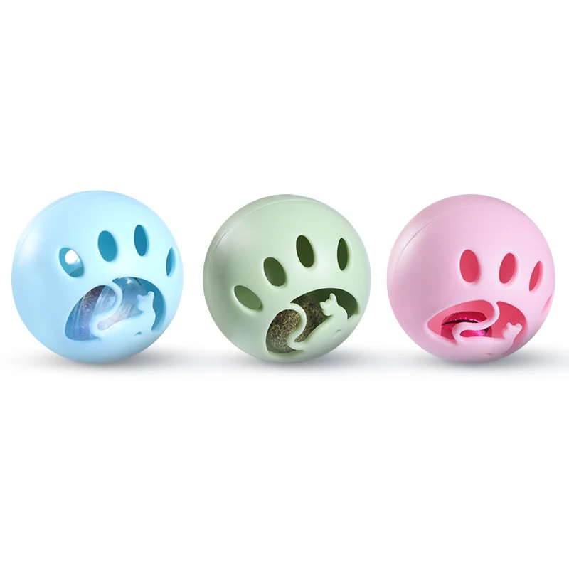Пластиковые цветные игрушки для кошек шарики с колокольчиками забавные игры