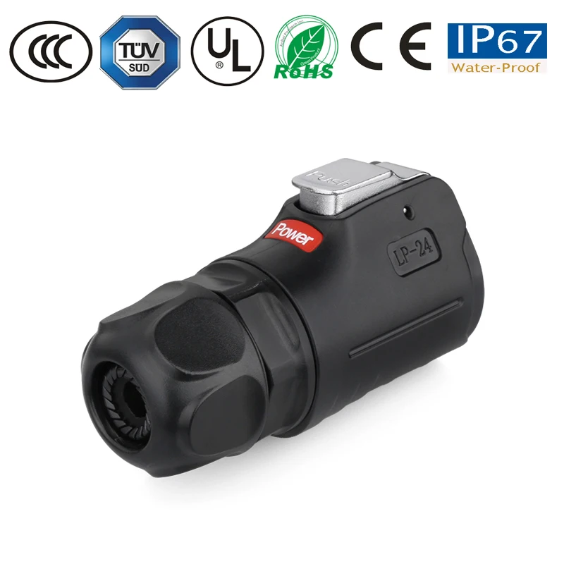 Водонепроницаемый соединитель для проводов Кабельная вилка и гнездо M24