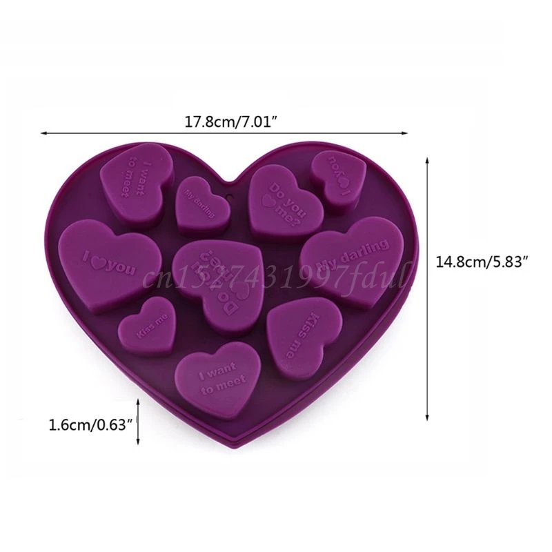 

Handmade English Letter Resin Pendant Mold Heart Mold Fondant Kitchen Cake Molds for Chocolate Baking Tools Random Color