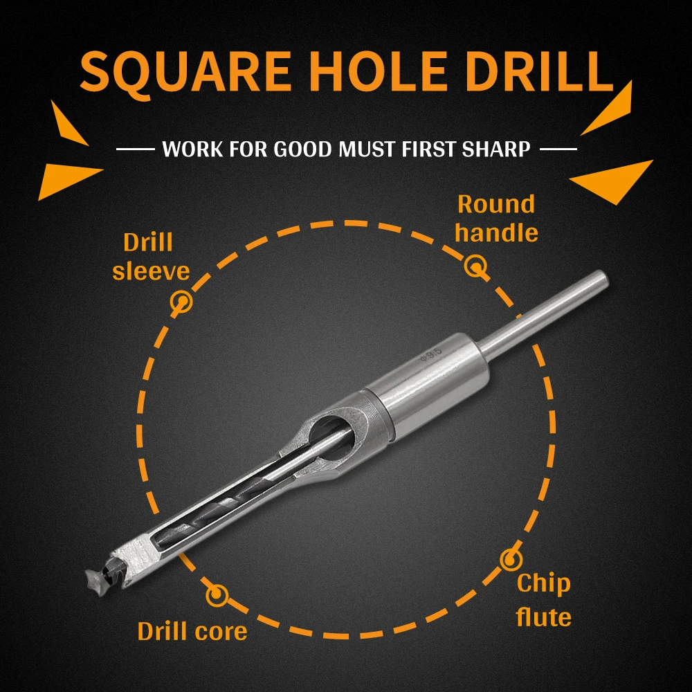 1 шт. 9 5 мм легированнаякнопка Сталь устройство для сверления квадратных
