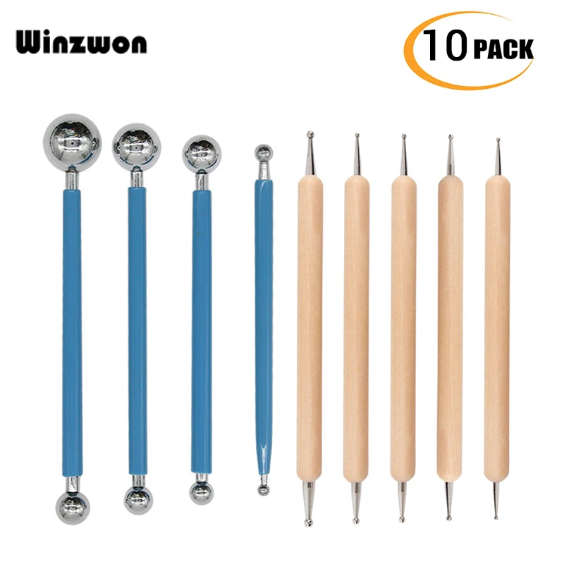 10 шт. точечные инструменты шарики для мандалы живопись скалы гончарная глина