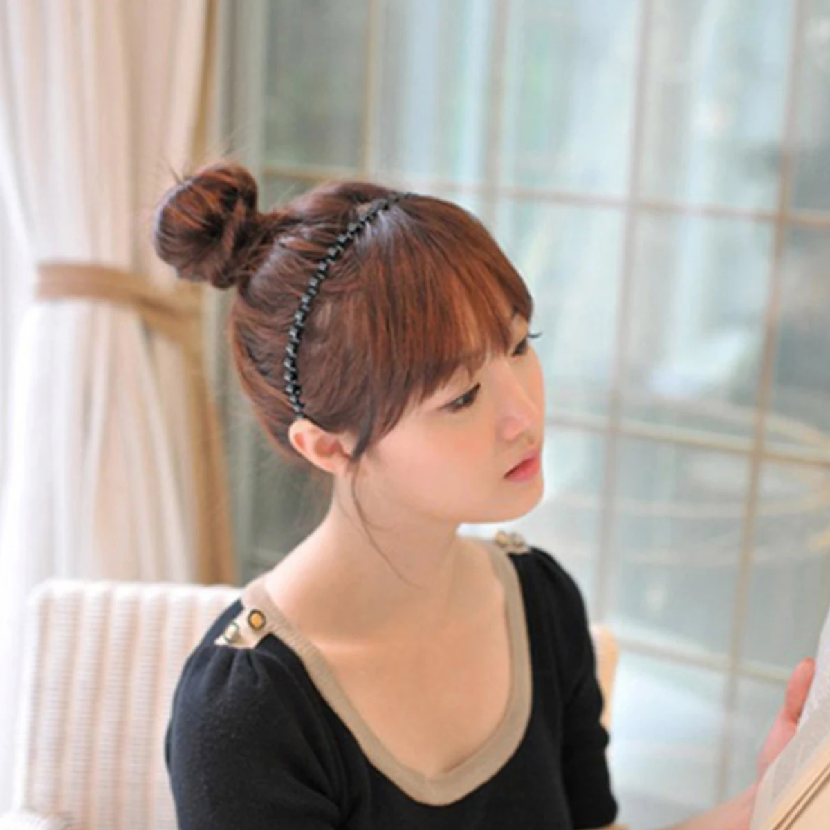 Портативный простой эластичный обруч для волос в форме волны моделирующий